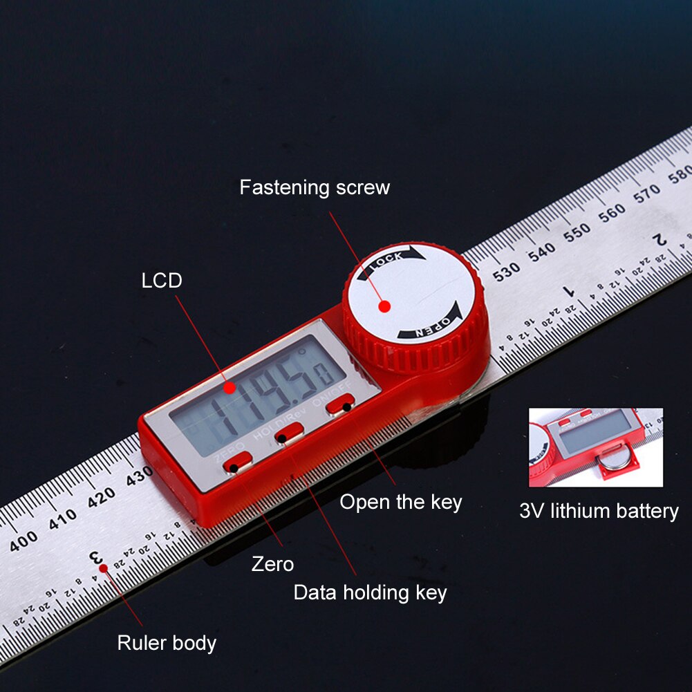 Digital Angle Meter Ruler 360 Degree Inclinometer Electron Goniometer Protractor Electronic Angle Finder Scale Measuring Tools