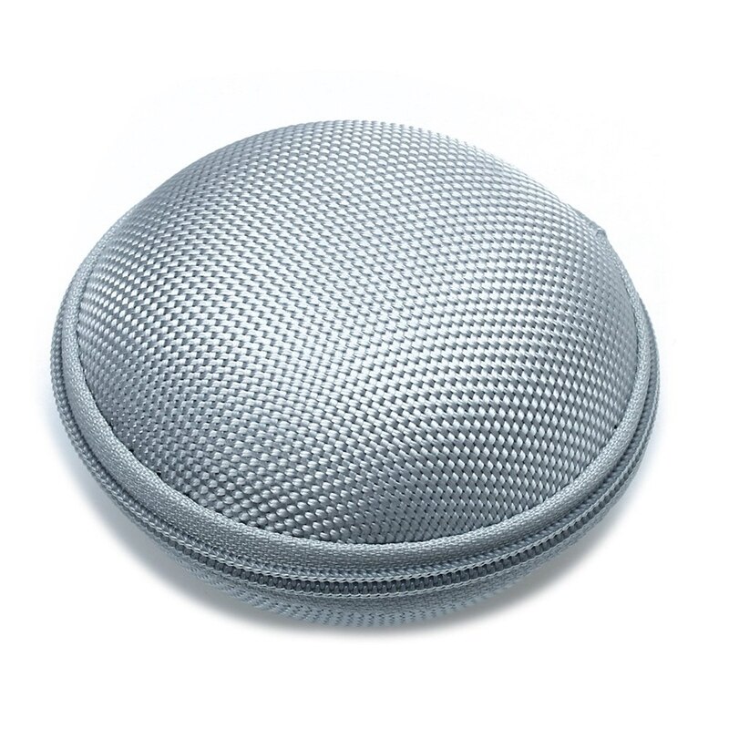 Mini tas portemonnee voor koptelefoon canvas grijze kleur