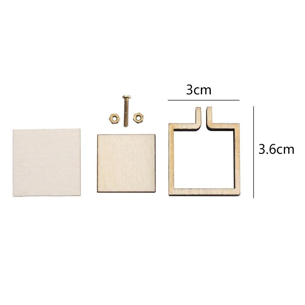 Embroidery Fixed Frame DIY Cross Stitch Sewing Handmade Stitches Crafts Tool Mini Wooden Hoop/Ring: Navy Blue