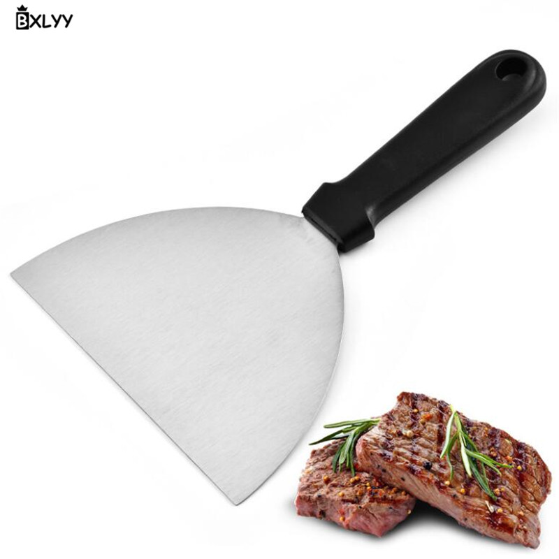 BXLYY nueva pala de acero inoxidable Teppanyaki pala de mano de plástico pala para panqueques accesorios de cocina chees.9z