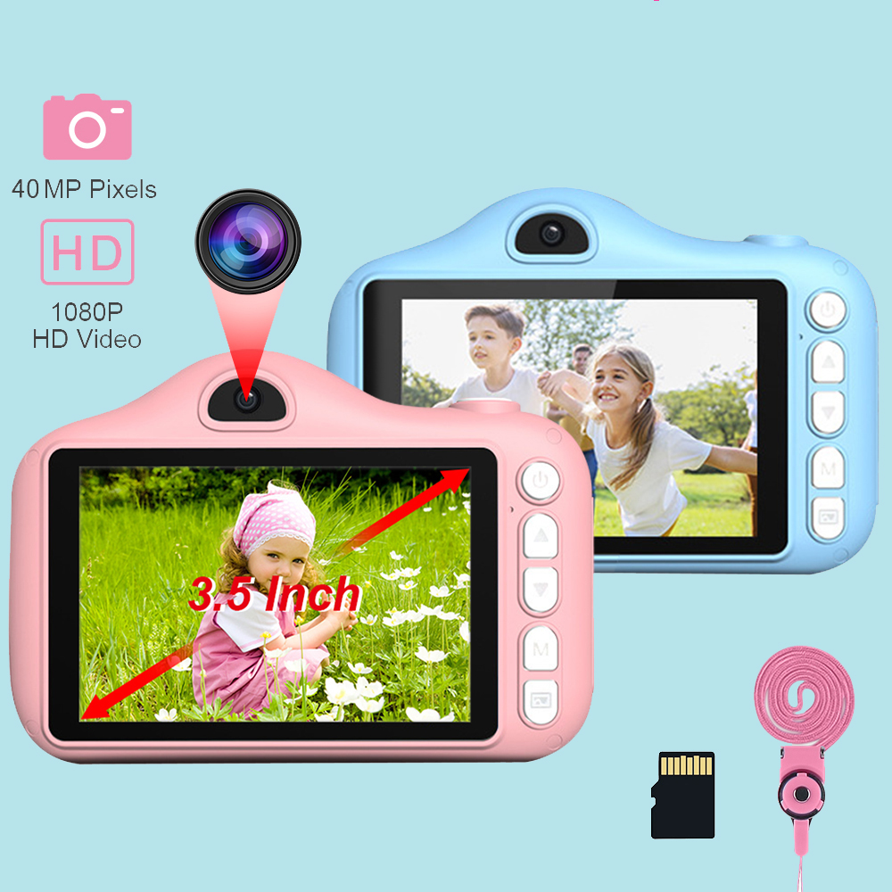 Mini fotocamera per bambini Selfie Photo Camera 3.5 pollici 40MP fotocamera digitale per bambini per regalo festivo di compleanno fotocamera per bambini fotocamera per bambini