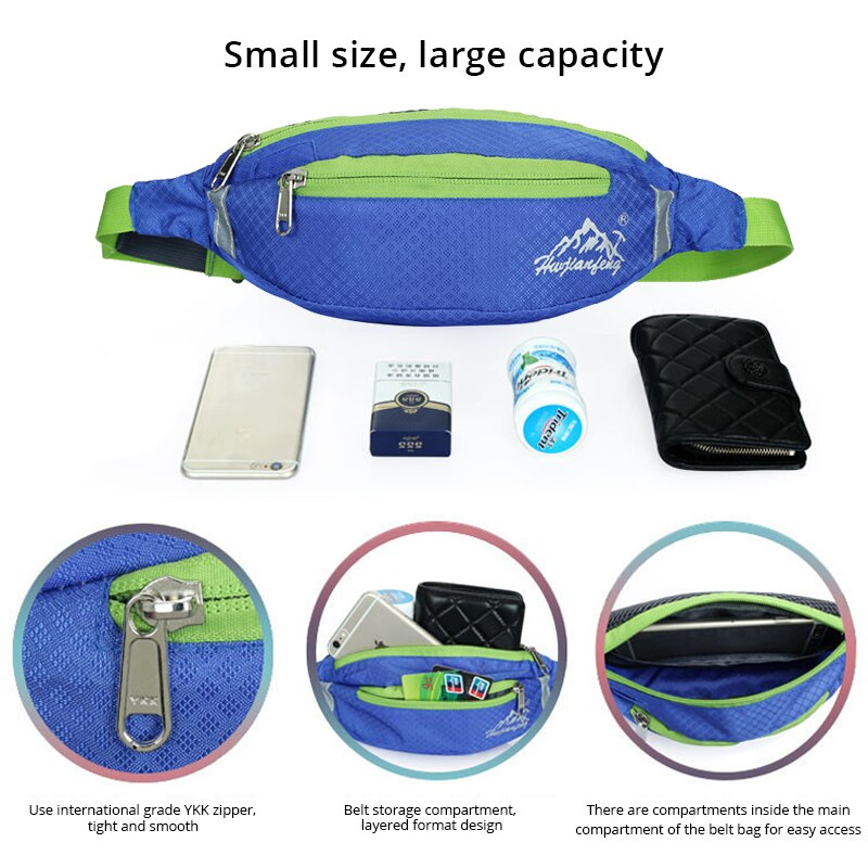 Vanntett nylon Midjeveske - Løping, Reise, Mobiltelefon - 24cm