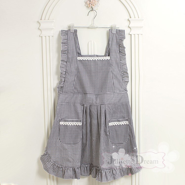 Korean style ruffle lace aprons for women baking mats apron kitchen helper cooking gloves princess pocket not waterproof: 011