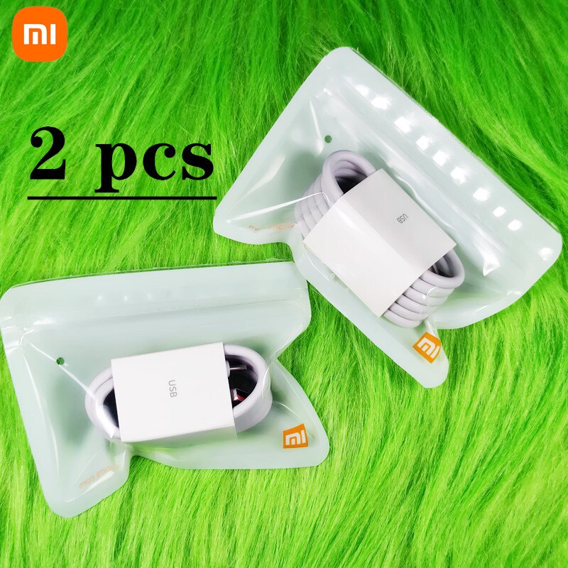 Xiaomi Original Turbo Charger Cable 55W 67W 120W Fast Charging 6A For Mi 11 10T 10 Pro 5G Black Shark 3S Redmi Note 9 10 11 Pro: Bag cable 2 pcs