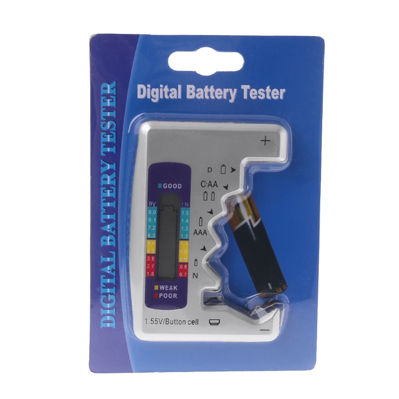 Digitale Batterij Tester Batterij Capaciteit Detector Voor C/D/N/Aa/Aaa/9V 6F22 batterijen/1.55V Knoopcel