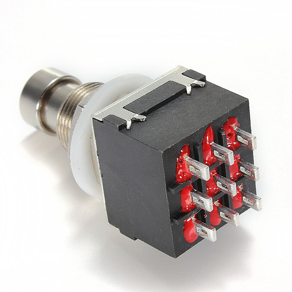 Durable Black Auto 3PDT 9Pin Stompbox Electric Guitar Effects Pedal Foot Switches True Bypass Favorable Price