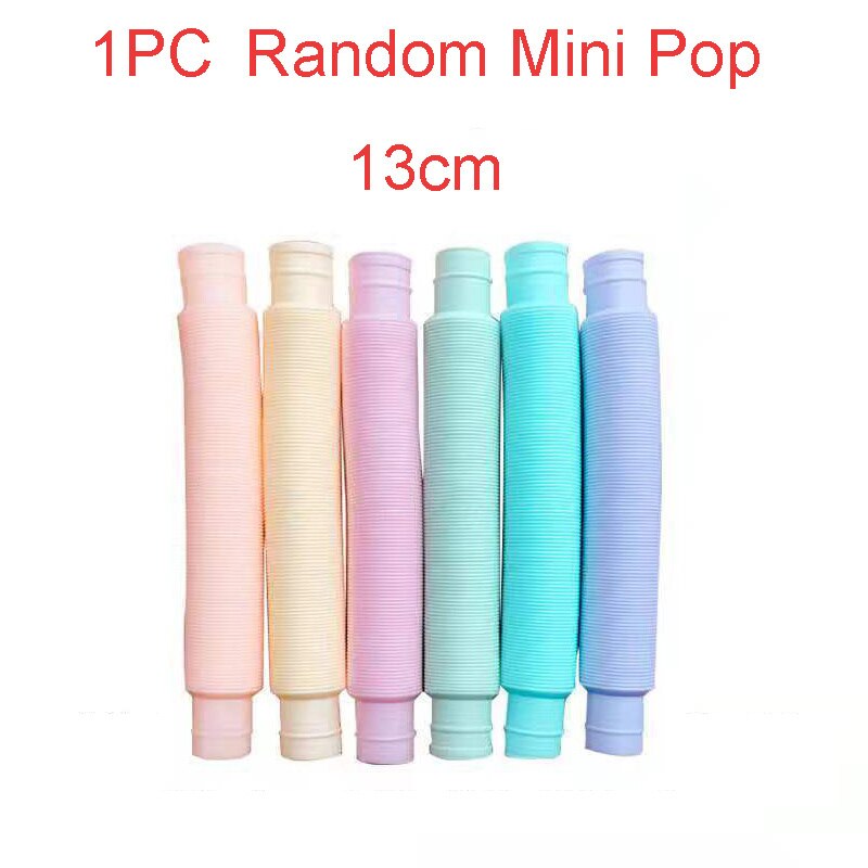 5 pezzi di plastica colorata Pop Tube Coil creativo magico giocattolo cerchio giocattoli divertenti sviluppo precoce educativo giocattolo pieghevole: 1pc mini pop 13cm