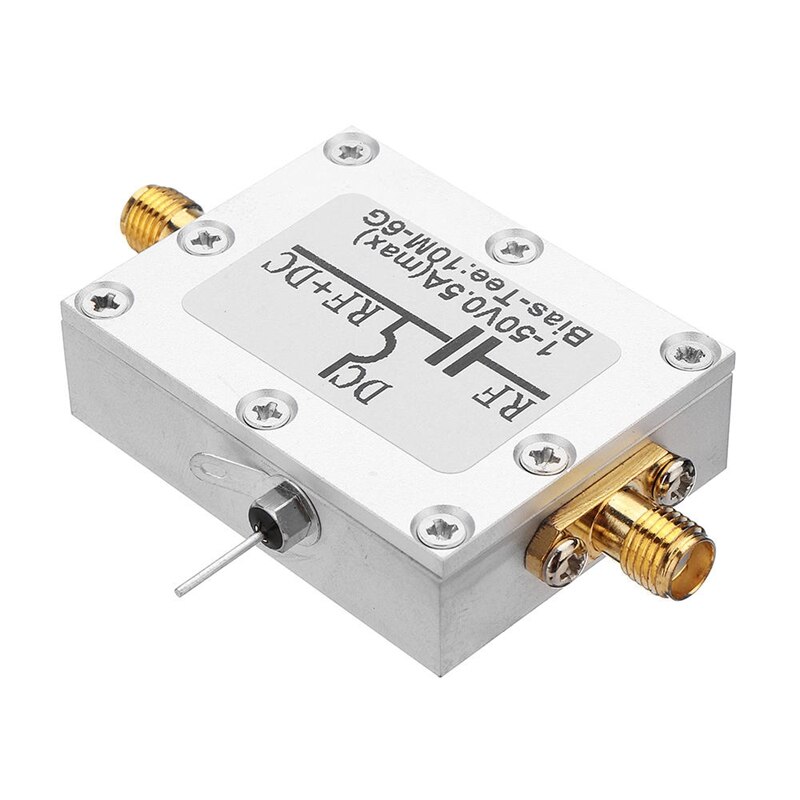 RF Biaser Bias Tee 10MHz-6GHz DC Blocker Coaxial Feed for HAM Radio RTL SDR LNA Low Noise Amplifier Bias Tee Drive
