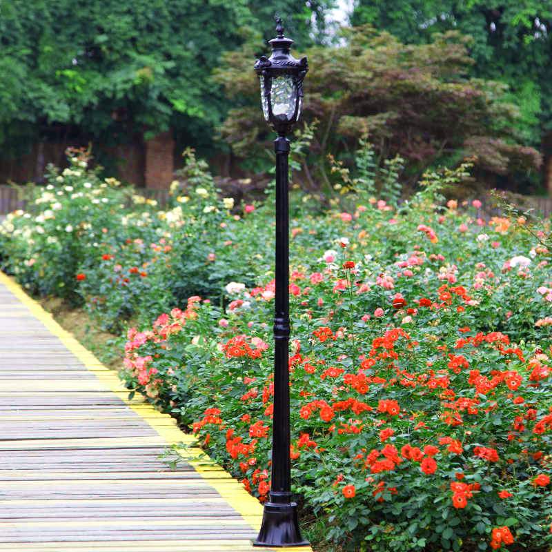 (H≈1.8M)Garden light outdoor waterproof garden landscape light high pole street light villa community road lawn park light