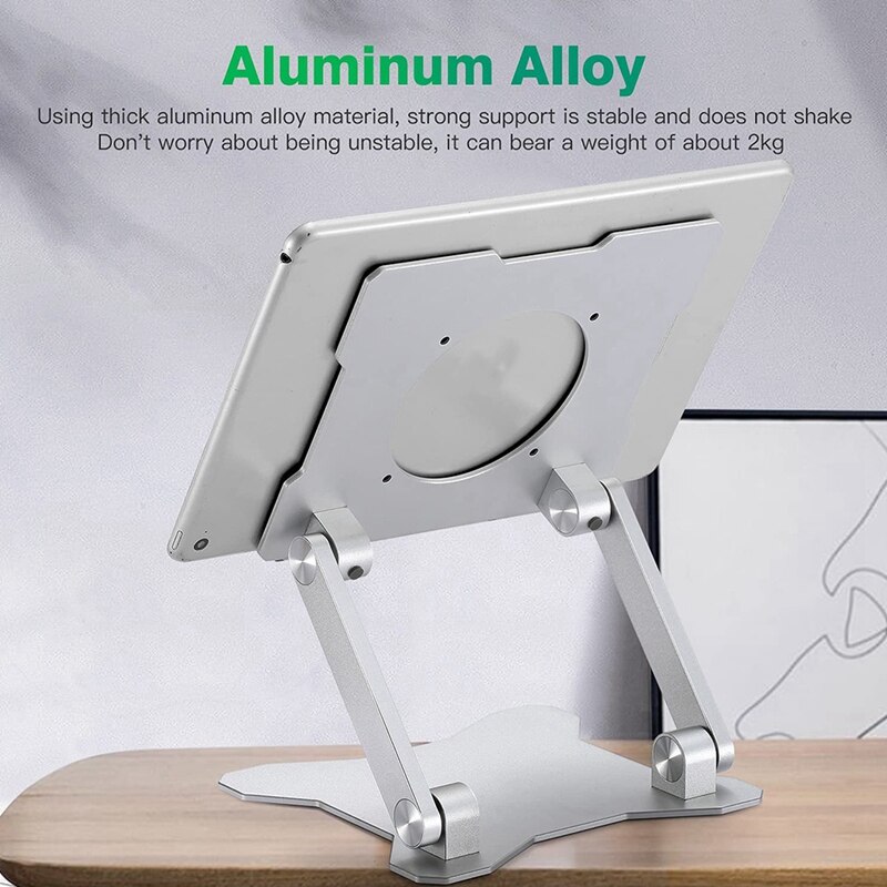Aluminum Alloy Tablet Stand Dual-Axis Adjustable Portable Monitor Stand, Desktop Laptop Stand For Ipad Pro