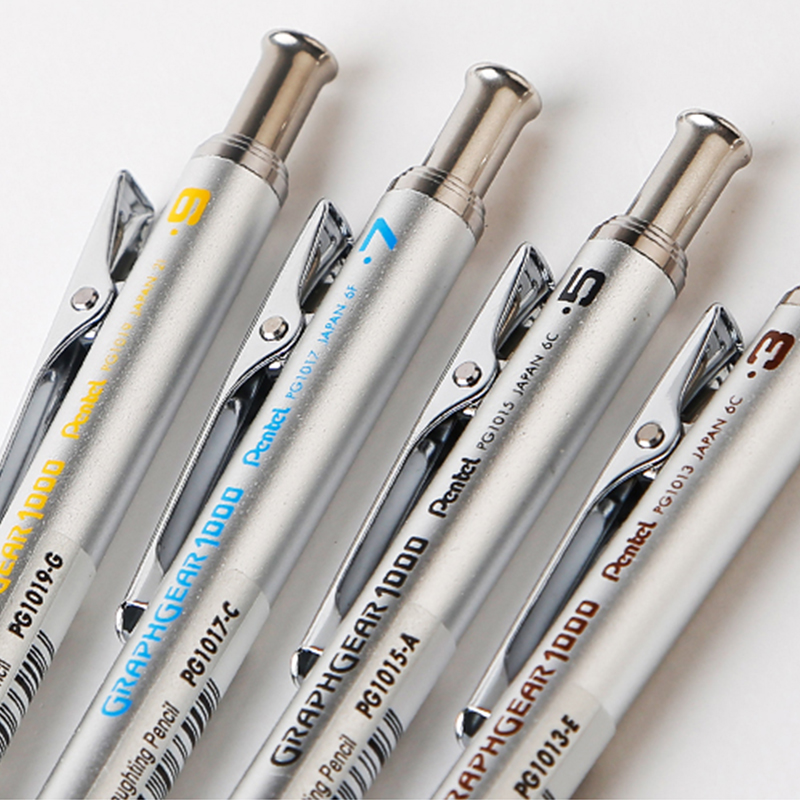 Una unidad, Pentel GraphGear 1000, barril de aluminio, lápiz mecánico de dibujo de , suministros para oficina y escuela