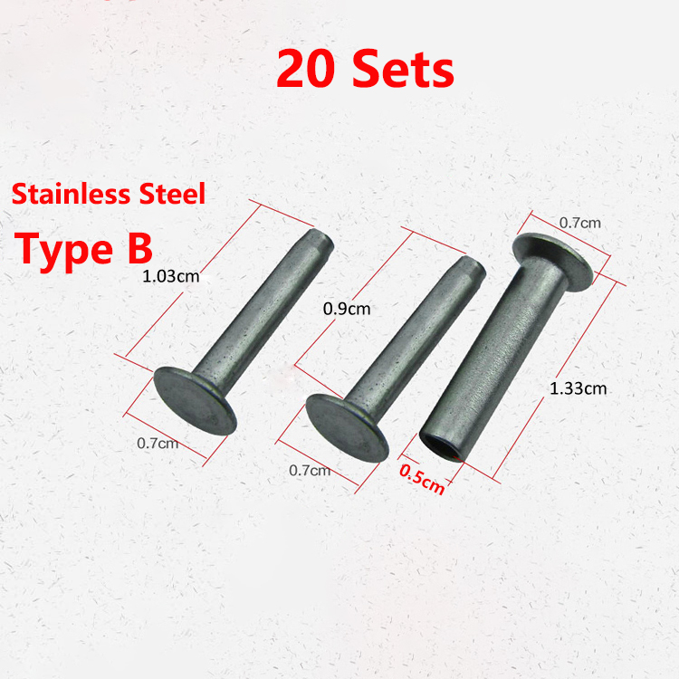 20Sets Messing Edelstahl Messer Griff Split Lock Nieten Schaft Verschluss Befestigung Schrauben Schrauben Küche Messer Kochgeschirr Werkzeuge: YELLOW