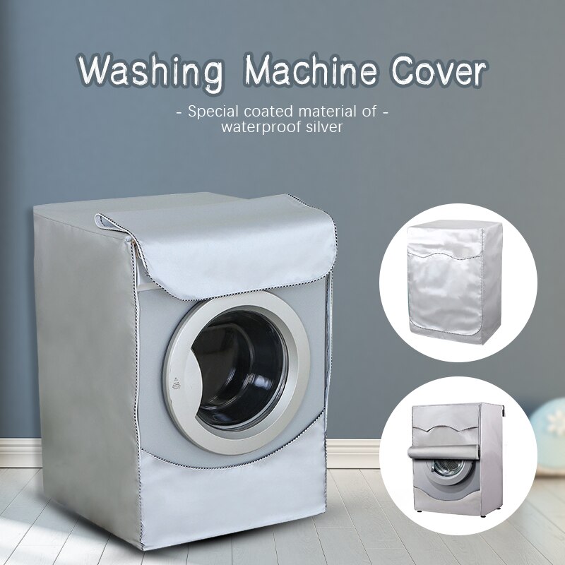 Vaskemaskine betræk sølv polyester vandtæt betræk fuldautomatisk rulle vaskemaskine oxford klud vaskeri tørretumbler støvtæt betræk
