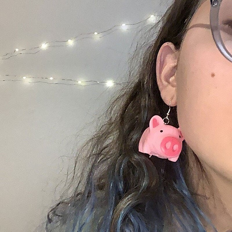 Baby Roze Piggy Oorbellen Piepende Varken Oorbellen Vrouwen Kinderen Mooie Leuke Sieraden