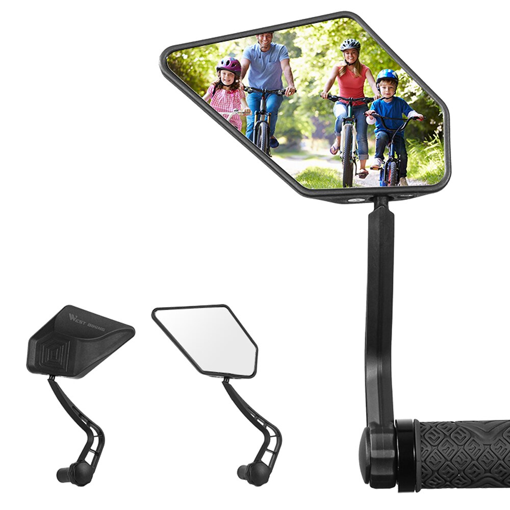 West Fietsen Fiets Achteruitkijkspiegel 360 ° Achteruitkijkspiegel Stuur Achteruitkijkspiegel Mountainbike Reflecterende Spiegel