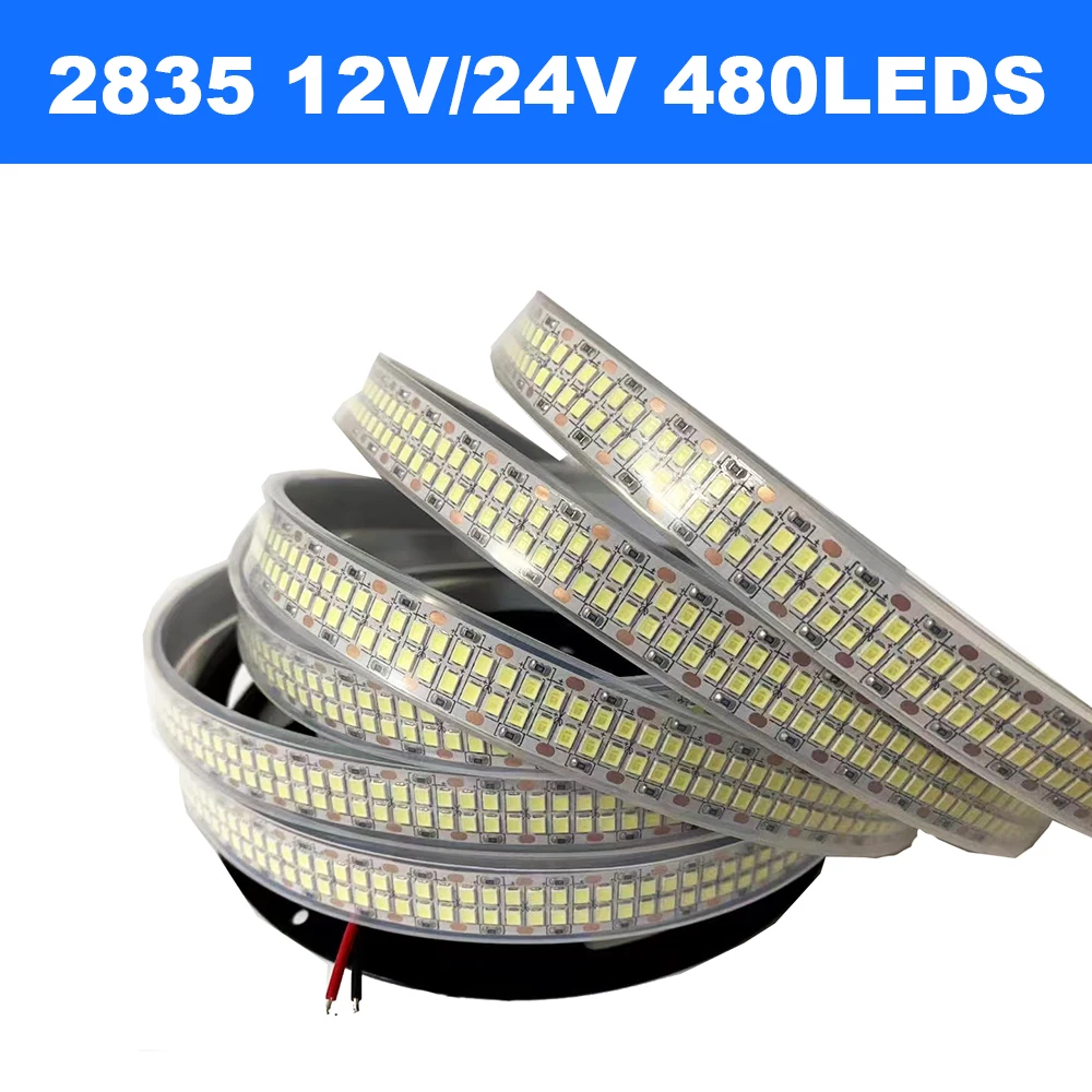 Super Heldere Led Strip verlichting 2835 360 Leds 480 Leds 240 Leds 12 V/24 V Flexibele Led Tape Lamp Bar IP67 Waterdicht 3000 K/4000 K/6000 K