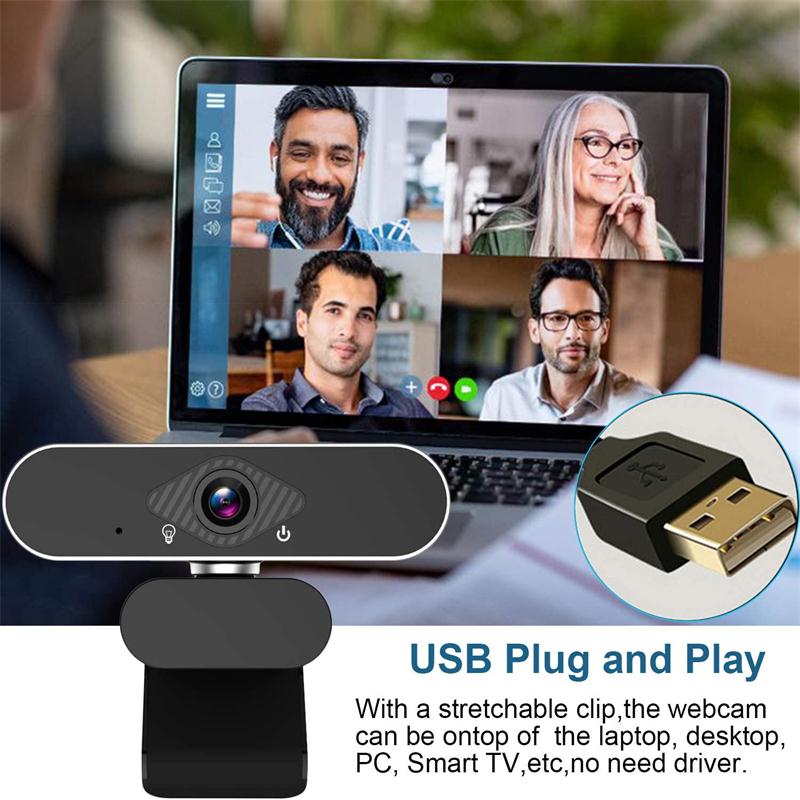 1080P High Speed Web Camera Build In Microphone For Desktop/Laptop Webcame Rotable Auto Focus For Conferencing Live Broadcast