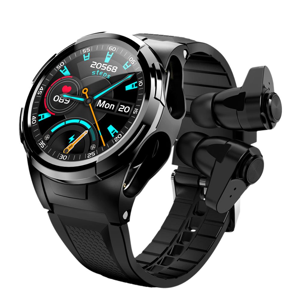 Smartch Smartwatch Men - Bluetooth Earphones, Body Temp Thermometer, Full Touchscreen, 1.3" Display