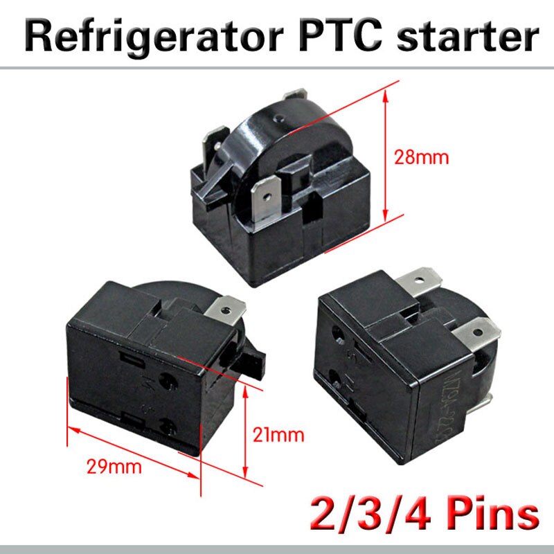 3 Pins 12 ohms Refrigerator PTC Starter Relay Blac... Grandado