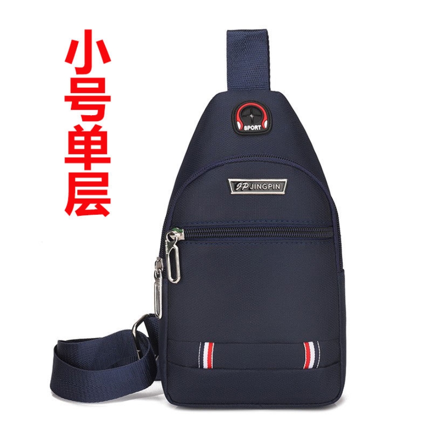 Mannlig usb-lading skulder crossbody-vesker herre anti-tyveri brystveske gymtilbehør sport reisepakke veske: 9905-1 små blå