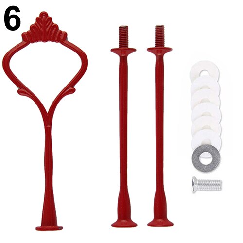 1 Set 2 or 3 Tiers Sweets Candy Cupcake Tray Wedding Party Cake Display Stand: Red