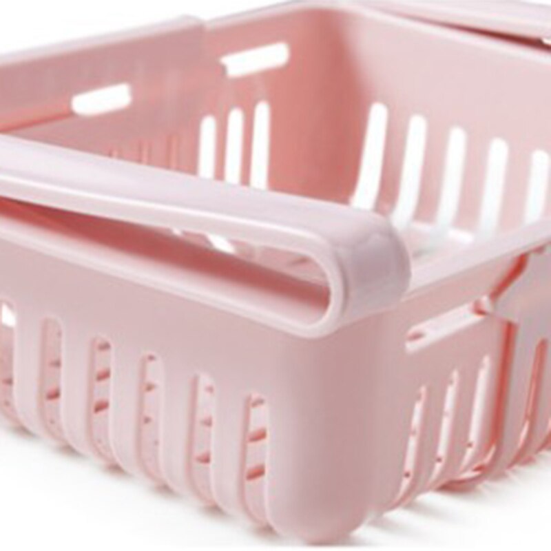 Kitchen Adjustable Storage Rack Fridge Food Organizer Storage Drawer Container Refrigerator Box Rack Fridge Storage Shelf