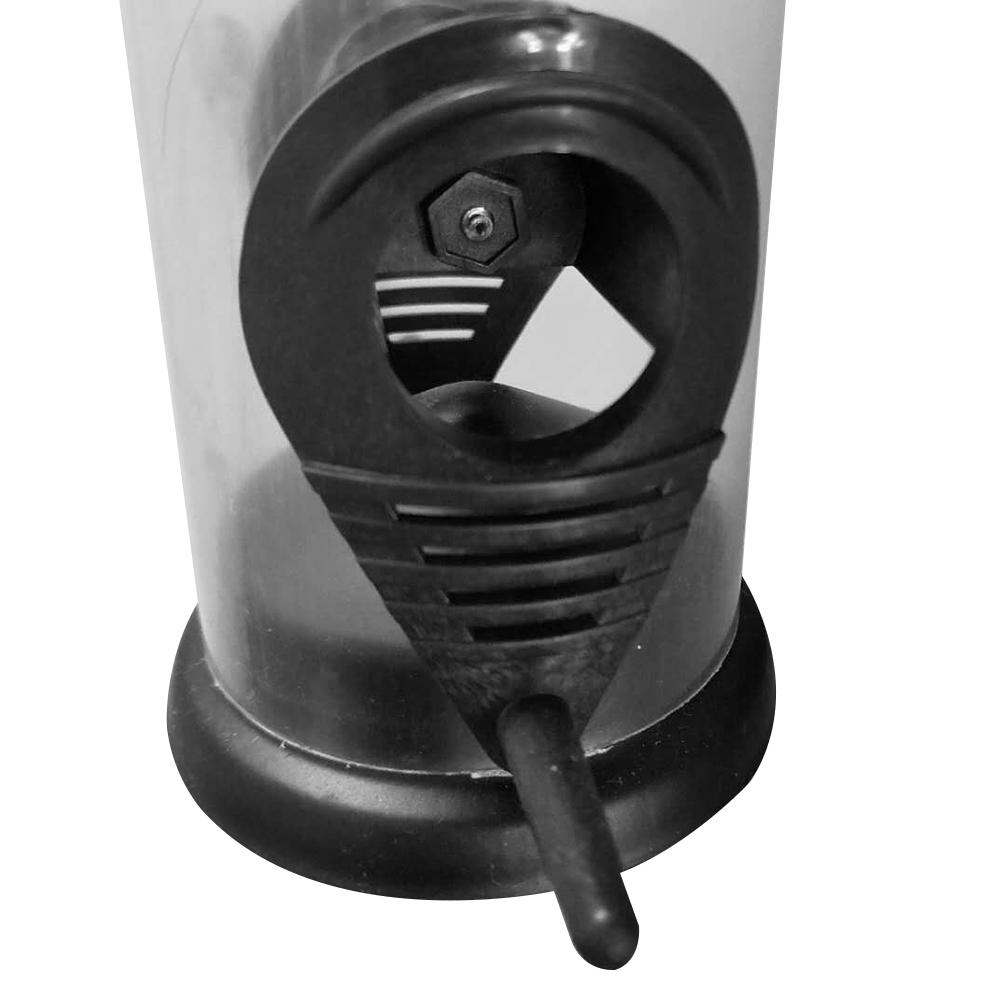 Iron Cover Bottom Bird Feeder Bird Food Dispenser Black Environment Protect Friendly PVC Wild Bird Feeder