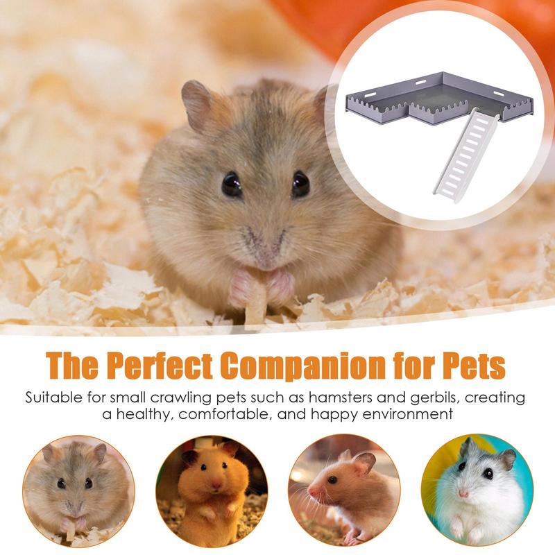 Hamsterplattform med stege säker pvc lekgym med stege husdjurstillbehör smådjursmiljödekor för hamstrar igelkottar