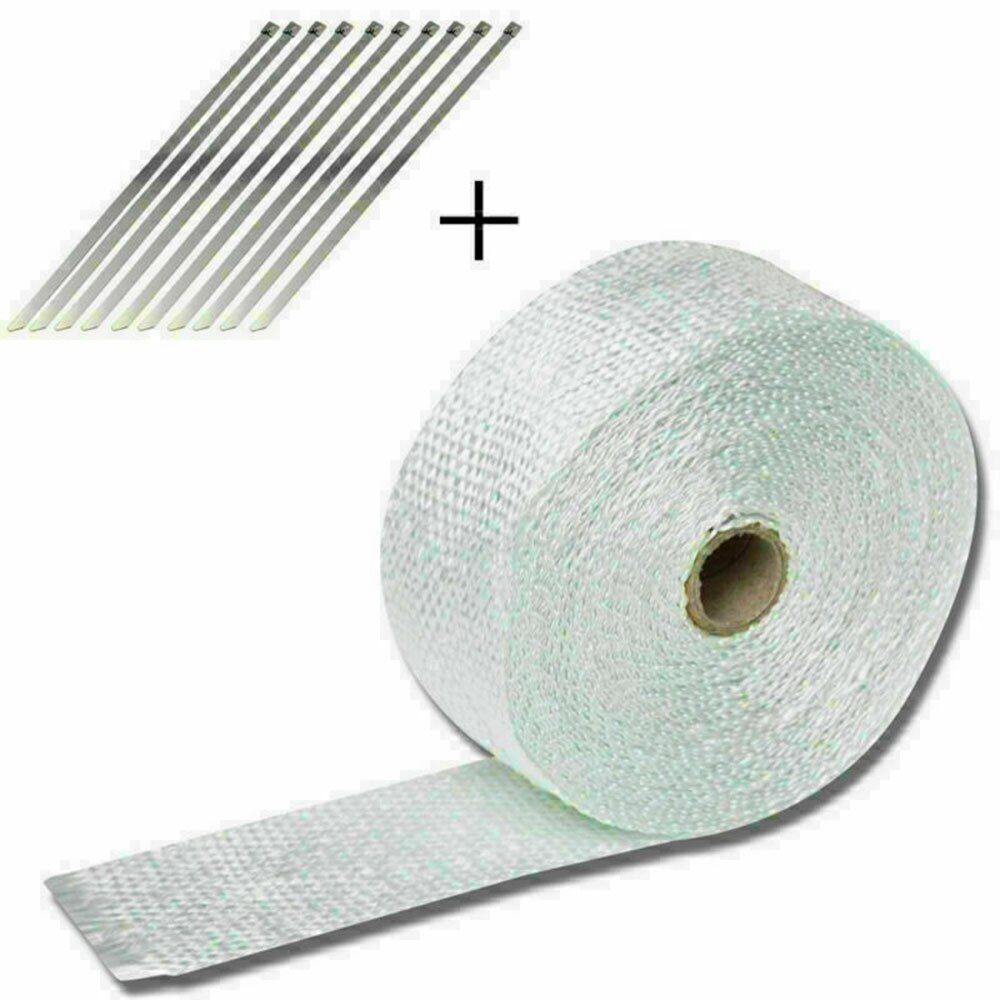Cotton Tape Exhaust Pipe Wrap 5 Meters Insulation Spare Motorcycle Thermal: White