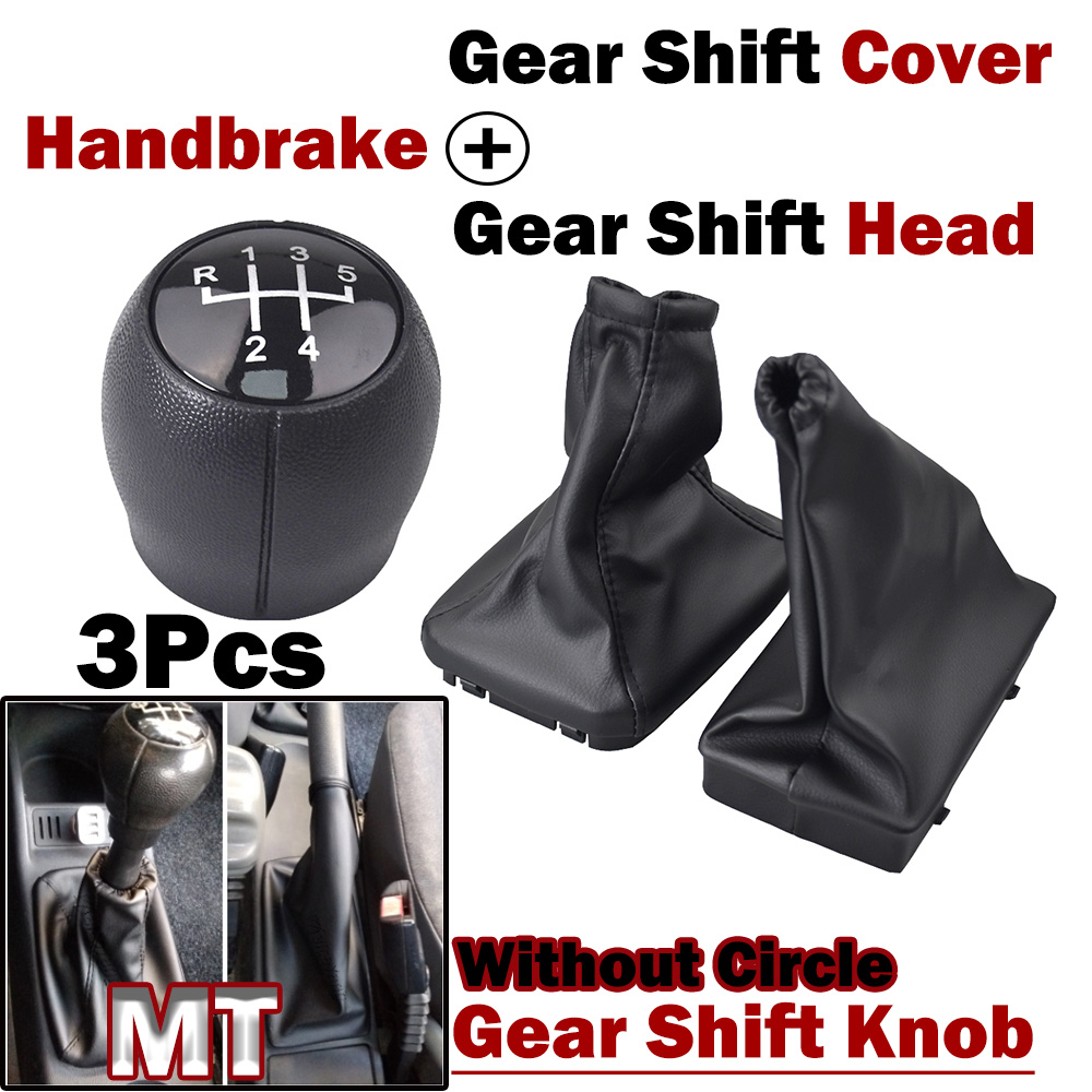Passend für OPEL CORSA C (01-06) TIGRA B (04-12) COMBO C(01-11) Auto MT 5-Gang-Schaltknauf mit Gamasche, Kofferraumabdeckung, Handbremsengehäuse: YELLOW