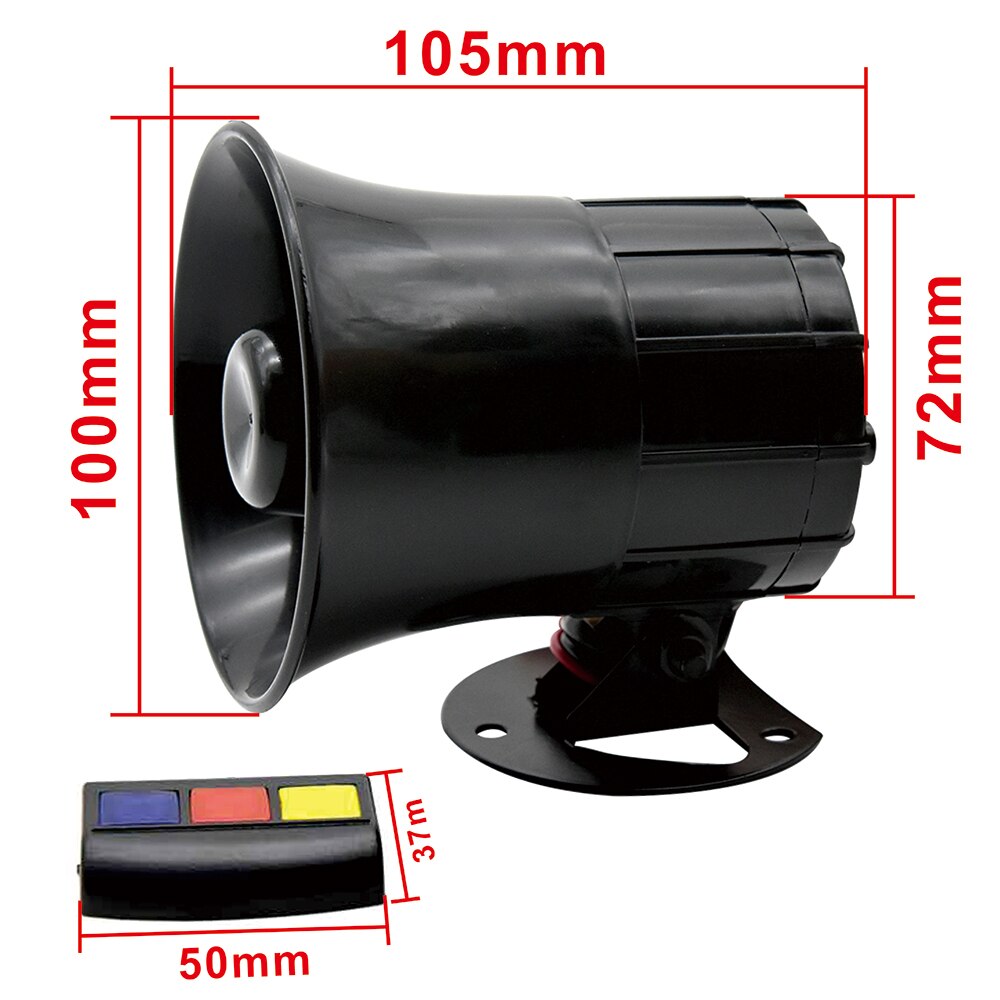 115db 12v 3 tonuri sunet puternic claxon mașină motocicletă avertisment alarmă poliție pompier claxon sirenă difuzor accesorii auto moto 20w