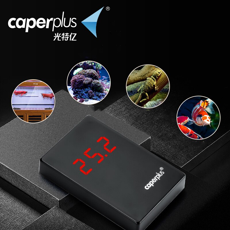 Termómetro de pecera Caperplus con aplicación Wifi, Monitor de Control remoto, termómetro para acuario, acuario, tanque de arrecife, medidor de Prueba de Temperatura