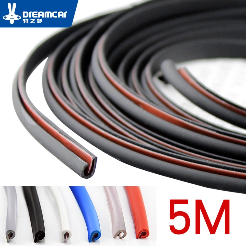 5 M "U" Type autodeur rubberen afdichting Geluidsisolatie afdichtstrip afdichting geluidsisolatie auto auto rubber seal Strips