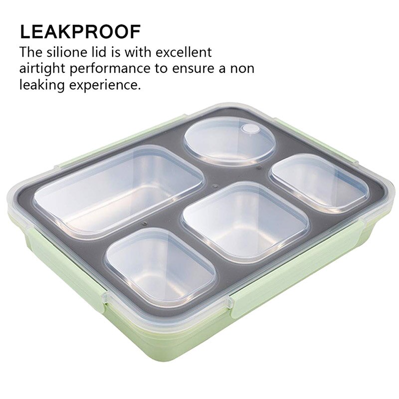 Rvs Lunchbox Voor Kid Verwarmd Lunchbox Keuken Accessoires Bento Box Maaltijd Prep Voedsel Container Opslag
