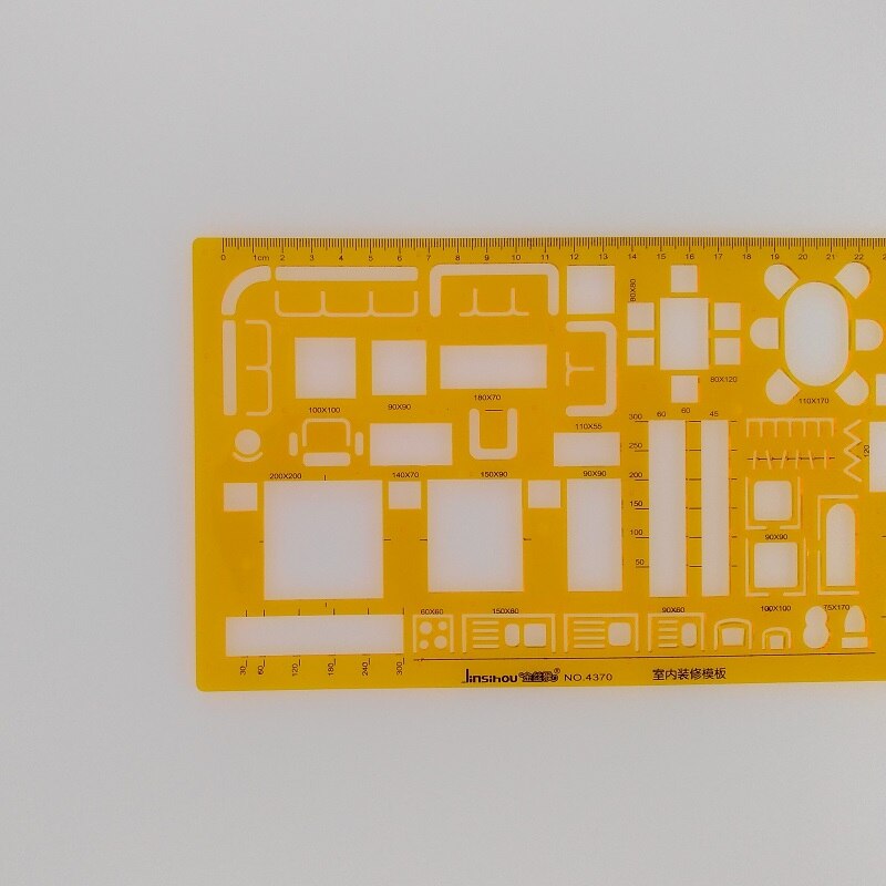 1:50 Interieur Decorateur Tekening Sjabloon Architectonische Meubels Layout Interieur Tekening Sjabloon Stencil GEEN 4370