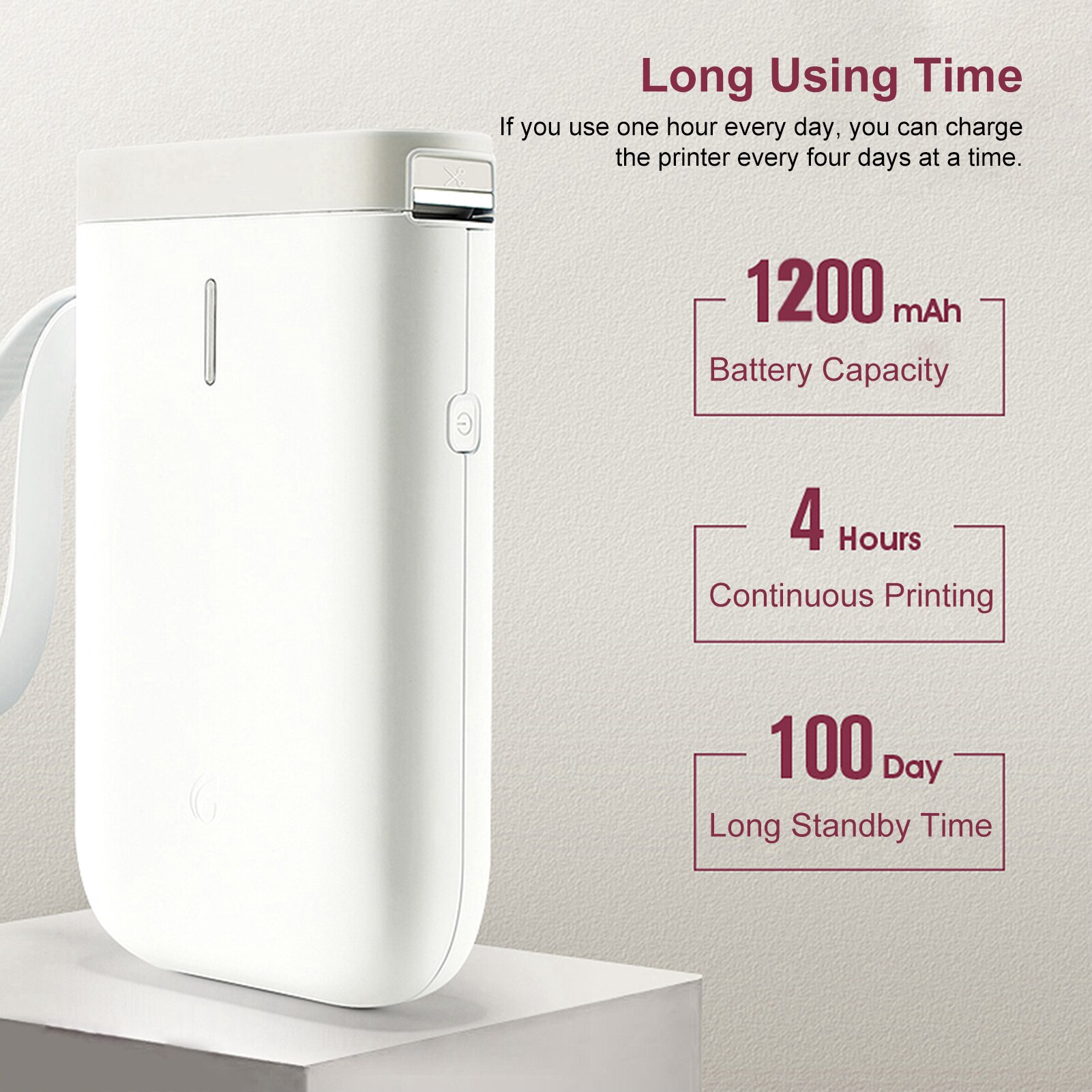 D11 Label Maker Machine Portable Thermal Label Printer Handheld Name Price Sticker Printer Pocket Size BT Wireless Connection