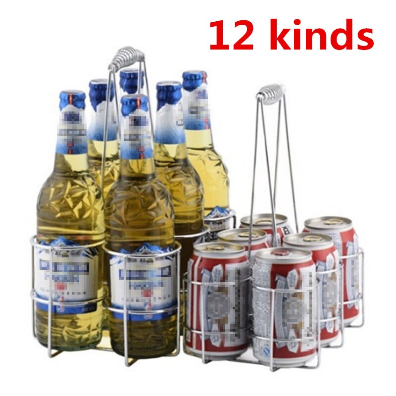 6 or 12 rustfrit stål flaske øl holder fest øl kurv stativ vin caddy stand restaurant bbq hotel bar vin øl flasker