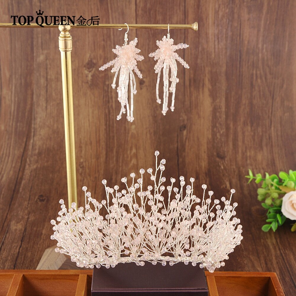 Topqueen bröllop tiara krona av bruden bröllop brud krona brud krona huvud bröllop diadem och krona brud tiara  hp193