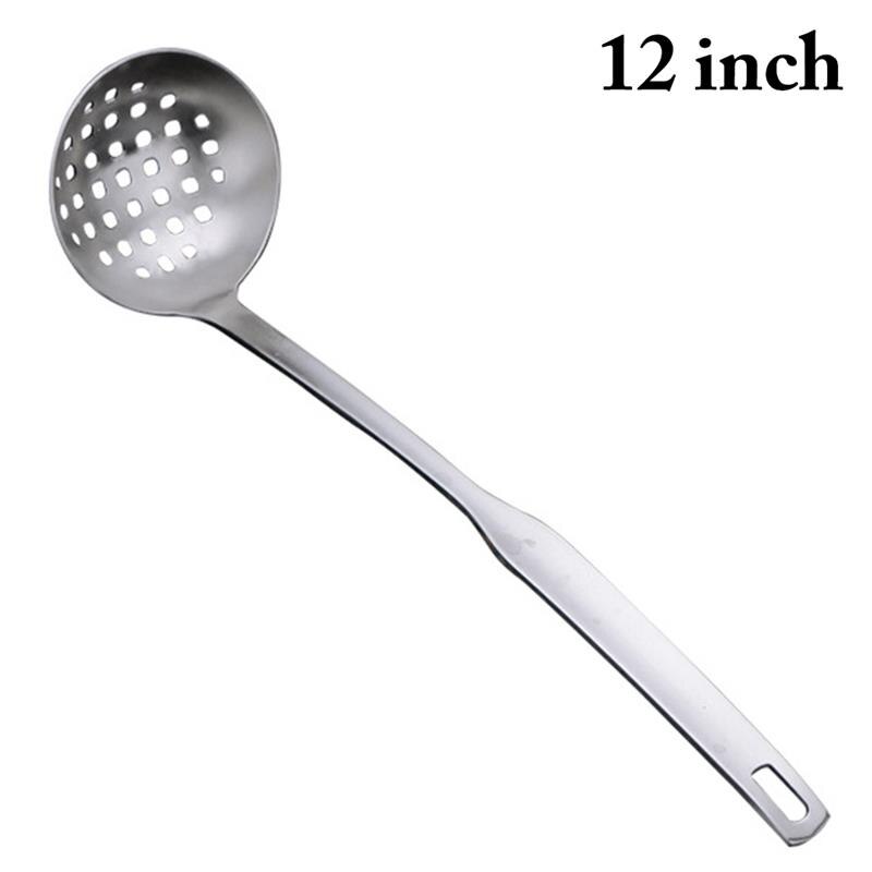 1 Piece Stainless Steel Soup Scoop Long Handle Spoon For Kitchen Non-Stick Slotted Ladle Spoons Cookware Kitchen Tools Supplies
