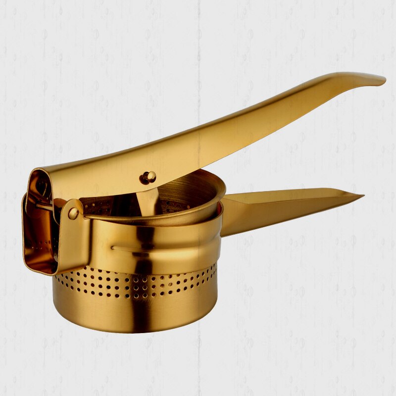 Stainless Steel Kitchen Tools Potato Masher Ricer Maker Tool Orange Lemon Juicer Hand Press Manual Fruit Pomegranate Squeezer: gold A