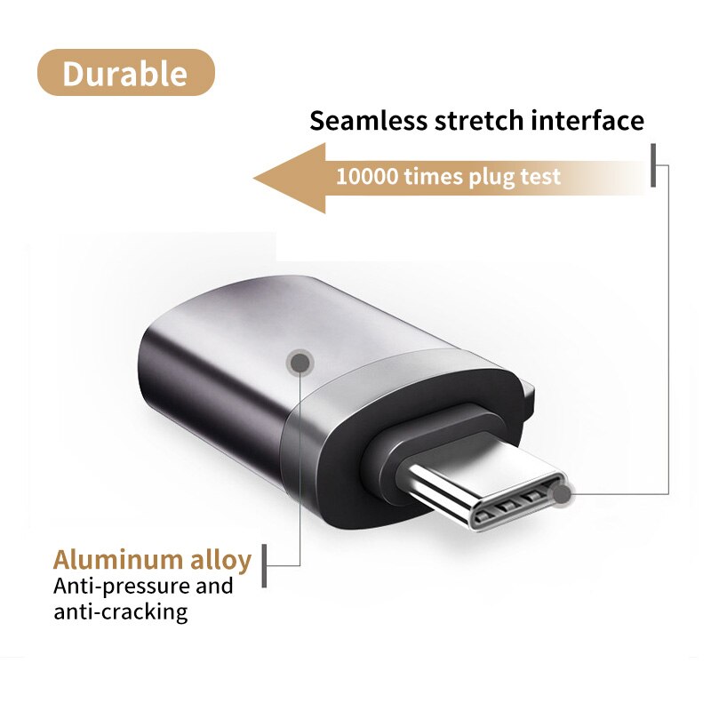 OTG Adapter USB3.0 Type C usb c Mobile Phone To USB C 3.0 Data Converter External Device Mouse Connector Flask Drive Reader