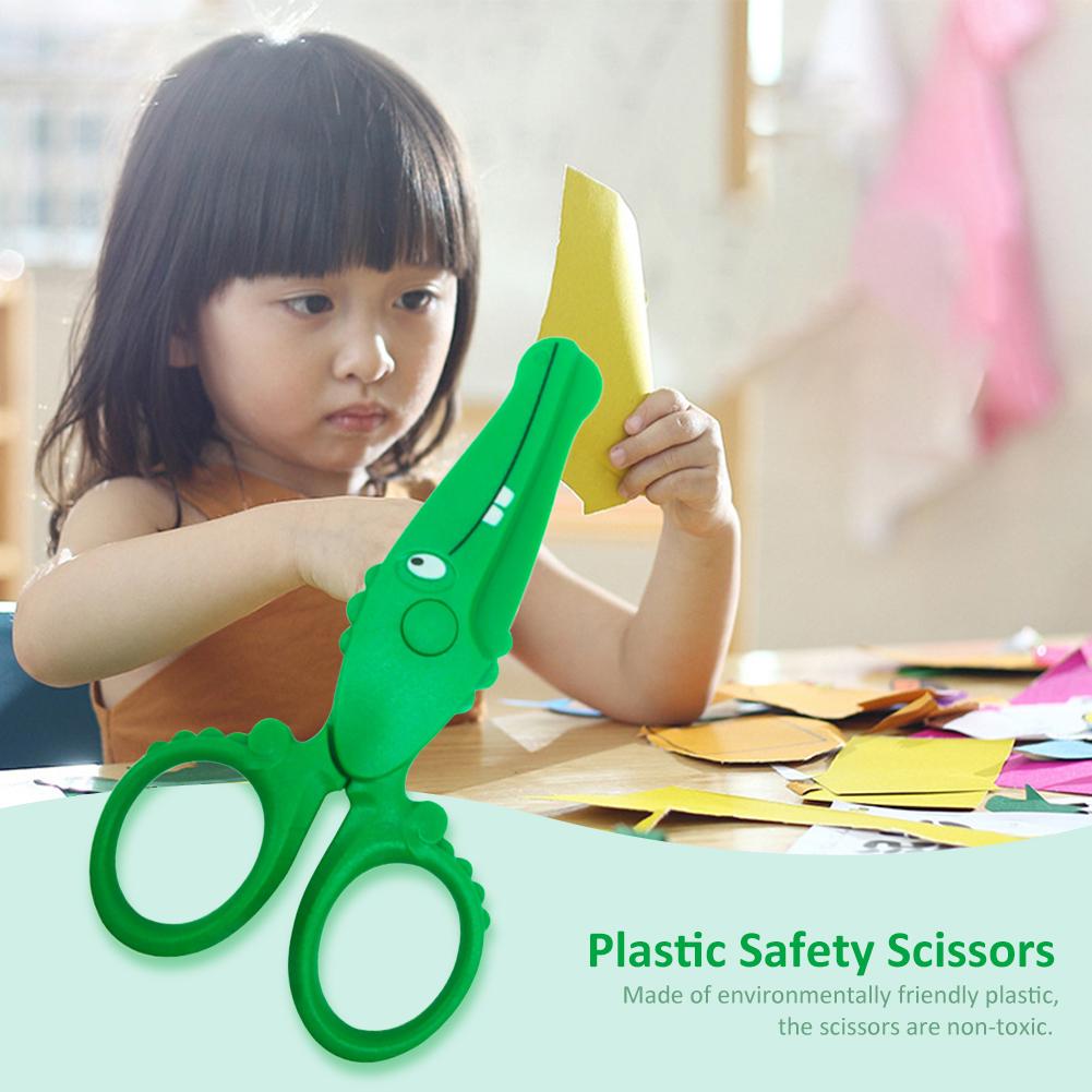 1 stk mini plastik saks søde børn & #39 ;s sikkerhedssaks papir klipning dekoration børn gør-det-selv kunsthåndværk skole elev papirvarer