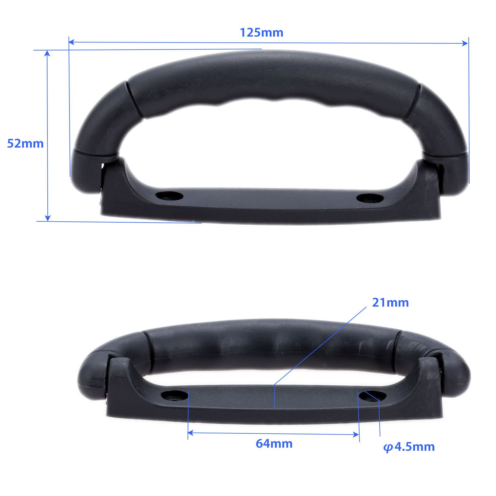 1Pc Plastic Luggage Suitcase Case Box Pull Replacement Carrying Handle Strap Air Bags Box Accessories 108/125/160mm: B