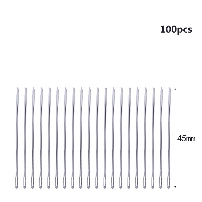 100PCS Leather Needles Sharp Stitching Sewing Stitch Hand Sewing Needle Supplies Stitching Leathercraft DIY Fur Needles