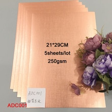 5pc Cardstock Paper Card Stock Textured Card A4 250gsm DIY Scrapbooking paper pack craft Background pad Alinacraft