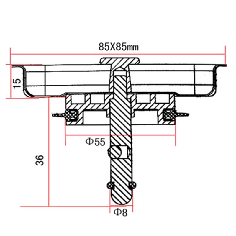 Roestvrij Stalen Vierkante Spoelbak Zeef Plug Gootsteen Afvoer Mesh Stopper Mand Zeef Afval Plug Keukenapparatuur