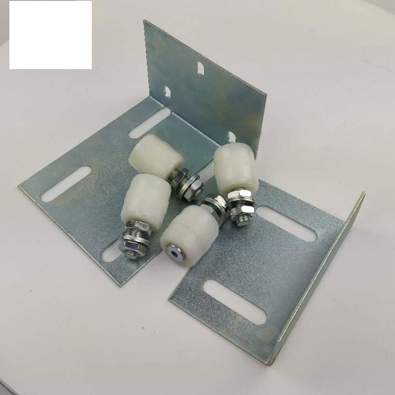 Slide Gate Door Guide Roller L Rear Post Bracket Heavy Duty Adjustable Dual Nylon Roller