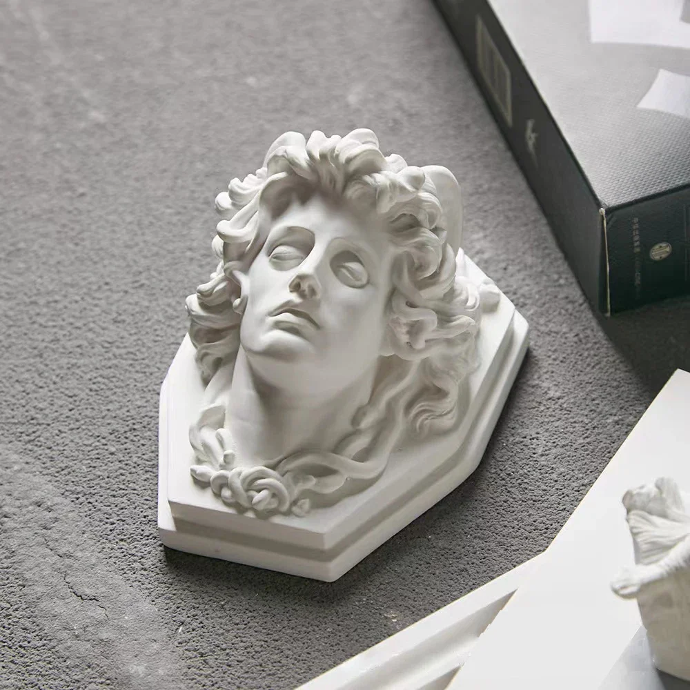 Nordic INS Style Character Gypsum Statue DIY Painted Sketch Photography Props Tabletop Decorations Home Art Plaster Decoration