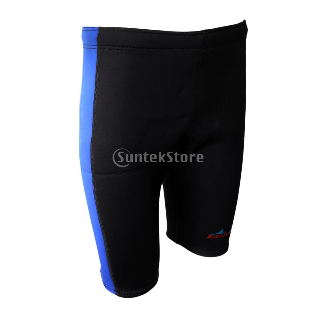 Traje de neopreno de 3mm para hombre y mujer, pantalones cortos, canoa, Kayak, Surf, natación, ciclismo: M Blue and Black