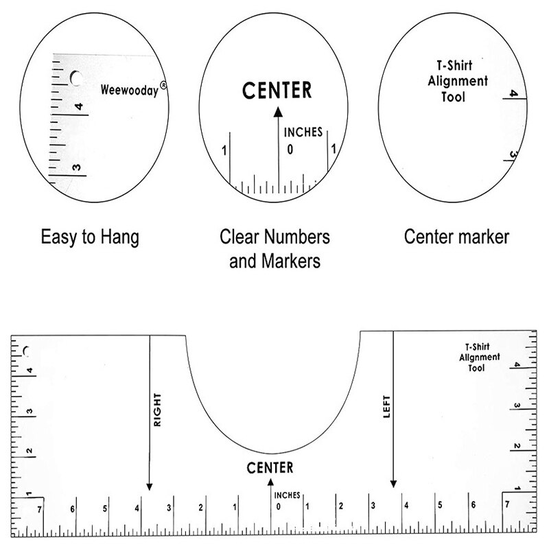 T-Shirt Ruler Guide Vinyl T-Shirt Ruler Guide Sublimation Designs on T-shirt Vinyl Ruler Guide Size Chart T-Shirt Ruler JR Deals